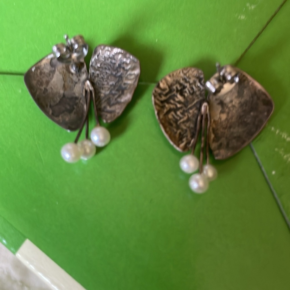 Artisan Designed Silver Earrings - image 2